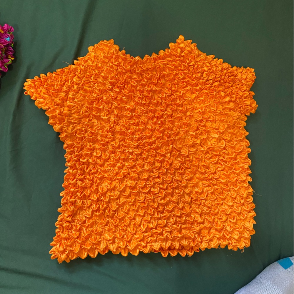 Vintage Y2K Orange Scrunch Top